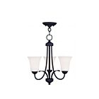 Livex Lighting 6473-04 Ridgedale 3-Lights 300W Black Convertible Semi-Flush Mount or Pendant