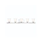 Livex Lighting 6485-05 Ridgedale 5-Lights 500W Polished Chrome Bath Vanity Light