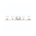 Livex Lighting 6485-91 Ridgedale 5-Lights 500W Brushed Nickel Bath Vanity Light
