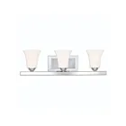 Livex Lighting 6493-05 Ridgedale 3-Lights 300W Polished Chrome Bath Vanity Light