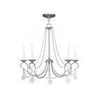 Livex Lighting 6515-91 Pennington 5-Lights 300W Brushed Nickel Chandelier