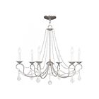 Livex Lighting 6516-91 Pennington 6-Lights 360W Brushed Nickel Chandelier