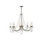 Livex Lighting 6518-71 Pennington 8-Lights 480W Hand Applied Venetian Golden Bronze Chandelier