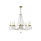Livex Lighting 6518-73 Pennington 8-Lights 480W Hand Applied Antique Silver Leaf Chandelier