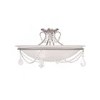 Livex Lighting Chesterfield 6525-91 3-Lights 225W Brushed Nickel Semi Flush Mount
