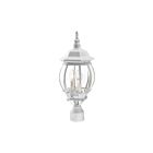 Livex Lighting Frontenac 7526-13 3-Lights 180W Textured White Outdoor Post Top Lantern