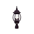 Livex Lighting Frontenac 7526-14 3-Lights 180W Textured Black Outdoor Post Top Lantern