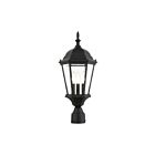 Livex Lighting Hamilton 7563-14 3-Lights 180W Textured Black Outdoor Post Top Lantern