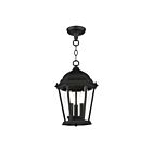 Livex Lighting 7564-14 Hamilton 3-Lights 180W Textured Black Outdoor Pendant Light