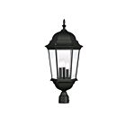 Livex Lighting Hamilton 7568-14 3-Lights 180W Textured Black Outdoor Post Top Lantern