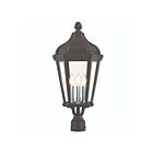 Livex Lighting Morgan 76194-14 3-Lights 180W Textured Black Outdoor Post Top Lantern