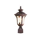 Livex Lighting Oxford 7667-58 1-Light 100W Imperial Bronze Outdoor Post Lantern