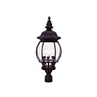 Livex Lighting Frontenac 7703-14 4-Lights 240W Textured Black Outdoor Post Top Lantern