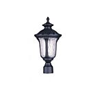 Livex Lighting Oxford 7855-14 1-Light 100W Textured Black Outdoor Post Top Lantern
