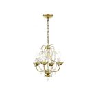 Livex Lighting 8193-28 Sofia 4-Lights 240W Hand Applied Winter Gold Chandelier