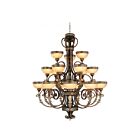 Livex Lighting 8539-64 Seville 18-Lights 720W Palacial Bronze with Gilded Accents Chandelier