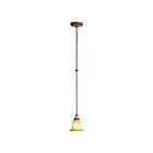 Livex Lighting 8570-63 Verona 1-Light 60W Hand Applied Verona Bronze with Aged Gold Leaf Accents Pendant