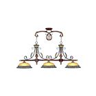 Livex Lighting 8584-63 Verona 3-Lights 300W Hand Applied Verona Bronze with Aged Gold Leaf Accents Chandelier