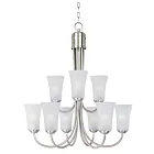 Maxim Lighting 10046FTSN Logan 9-Lights 540W Satin Nickel Incandescent Chandelier