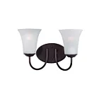 Maxim Lighting Logan 10052FTOI 2-Lights 60W Oil Rubbed Bronze Vanity Light