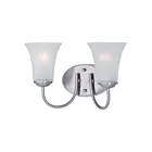 Maxim Lighting Logan 10052FTSN 2-Lights 60W Satin Nickel Vanity Light
