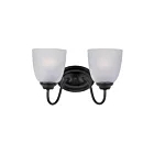 Maxim Lighting Stefan 10072FTBK 2-Lights 60W Black Vanity Light