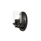 Maxim Lighting Corona 10211CLBK 1-Light 60W Black Vanity Light
