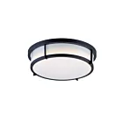 Maxim Lighting 10274WTBK Rogue 1-Light 20W Black Flush Mount