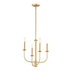 Maxim Lighting 10324SBR Wesley 4-Lights 240W Satin Brass Incandescent Chandelier