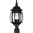 Maxim Lighting Crown Hill 1035BK 3-Lights 120W Black Outdoor Post Lantern