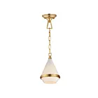 Maxim Lighting 10372WTSBR Giza 1-Light 60W Satin Brass Pendant