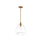 Maxim Lighting 11116CLSBR Babylon 1-Light 60W Satin Brass Pendant