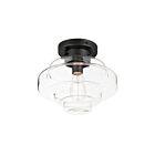 Maxim Lighting 11120CLBK Harbor 1-Light 60W Black Flush Mount