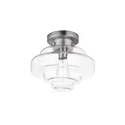 Maxim Lighting 11120CLSN Harbor 1-Light 60W Satin Nickel Flush Mount