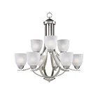 Maxim Lighting 11226FTSN Axis 9-Lights 540W Satin Nickel Incandescent Chandelier