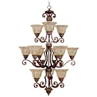 Maxim Lighting 11238SAOI Symphony 12-Lights 720W Oil Rubbed Bronze Incandescent Chandelier