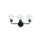 Maxim Lighting Coraline 11273SWBK 3-Lights 60W Black Vanity Light