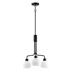 Maxim Lighting 11276SWBK Coraline 3-Lights 180W Black Incandescent Chandelier