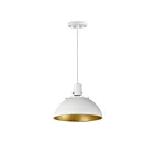 Maxim Lighting 12042WTSBR Dawn 1-Light 60W White/Satin Brass Pendant
