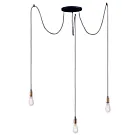 Maxim Lighting 12123BKAB Early Electric 3-Lights 180W Black/Antique Brass Pendant