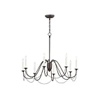 Maxim Lighting 12168CHB Plumette 8-Lights 480W Chestnut Bronze Incandescent Chandelier