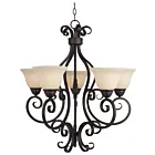 Maxim Lighting 12205FIOI Manor 5-Lights 300W Oil Rubbed Bronze Incandescent Chandelier