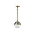 Maxim Lighting 12411SWSNSBR Duke 1-Light 60W Satin Nickel/Satin Brass Pendant