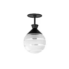 Maxim Lighting 12441CLFTBK Copacabana 1-Light 60W Black Semi-Flush Mount