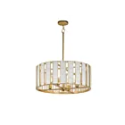 Maxim Lighting 12804CZNAB Miramar 4-Lights 240W Capiz/Natural Aged Brass Pendant