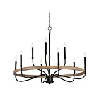 Maxim Lighting 14449DWBK Franklin 9-Lights 540W Driftwood/Black Incandescent Chandelier