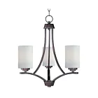 Maxim Lighting 20033SWOI Deven 3-Lights 180W Oil Rubbed Bronze Incandescent Chandelier