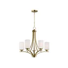 Maxim Lighting 20035SWSBR Deven 5-Lights 300W Satin Brass Incandescent Chandelier