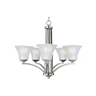 Maxim Lighting 20095FTSN Aurora 5-Lights 300W Satin Nickel Incandescent Chandelier