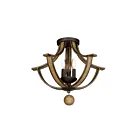 Maxim Lighting 20343DWAR Basque 3-Lights 60W Driftwood/Anthracite Semi-Flush Mount
